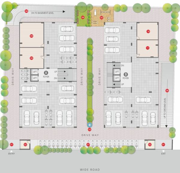  prathama Block A,B Cluster Plan For Ground Floor