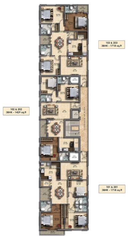  satvika sai kalpaka Satvika Sai Kalpak Cluster Plan From 1st To 2nd Floor