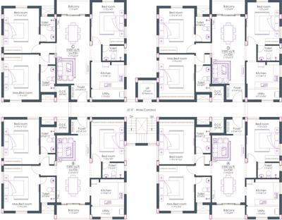  mullai-residences Mullai Residences Cluster Plan From 1st To 4th Floor