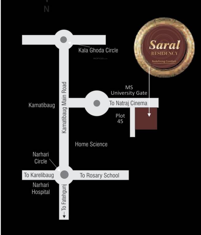 saral residency Location Plan