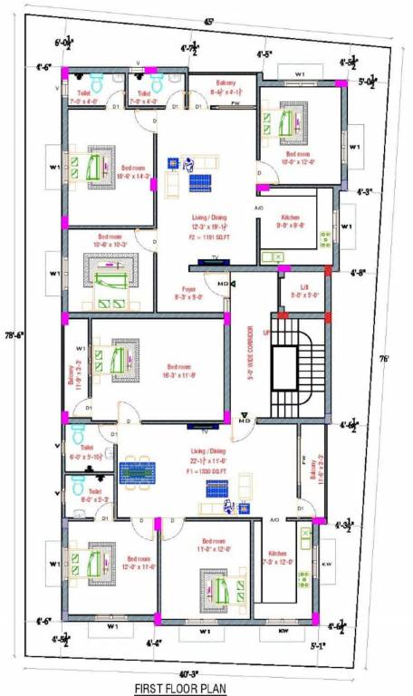  hema enclave Hema Enclave Cluster Plan For 1st Floor