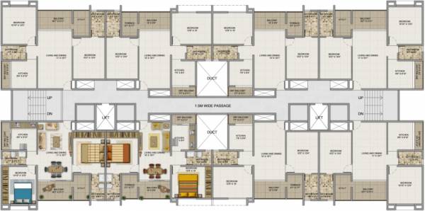  casa-abrigo Wing A Cluster Plan Even Floor