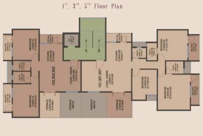  apartment Apartment Cluster Plan For Odd Floor
