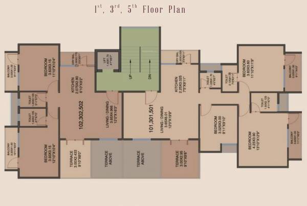  apartment Apartment Cluster Plan For Odd Floor