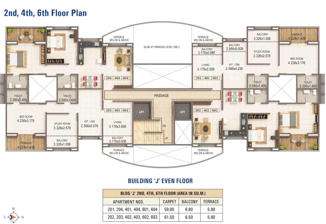  priyadarshan j Priyadarshan J Cluster Plan from 2nd, 4rh And 6th Floor