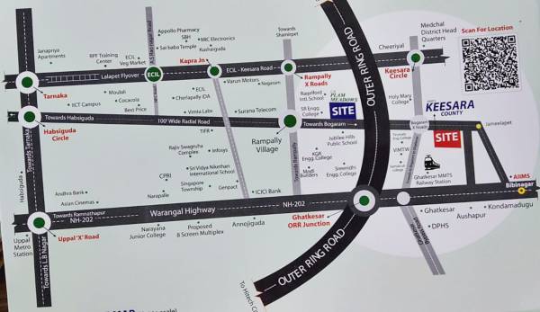  keesara-county Location Plan