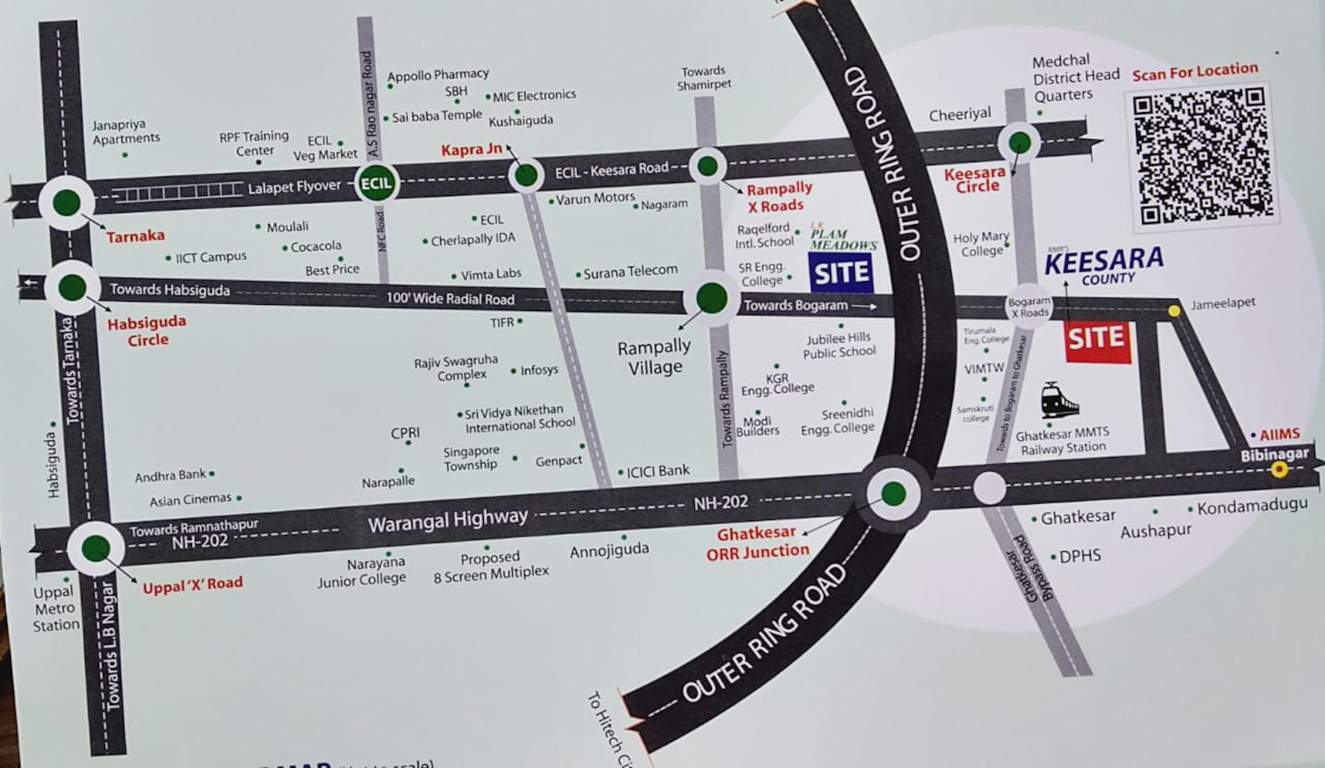  keesara county Location Plan