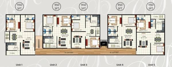  g-r-bhavanam Cluster Plan  Tower A from 1st to 5th Floor