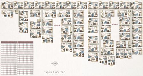  white-woods Wing A And Wing B Cluster Plan from 1st to 4th Floor