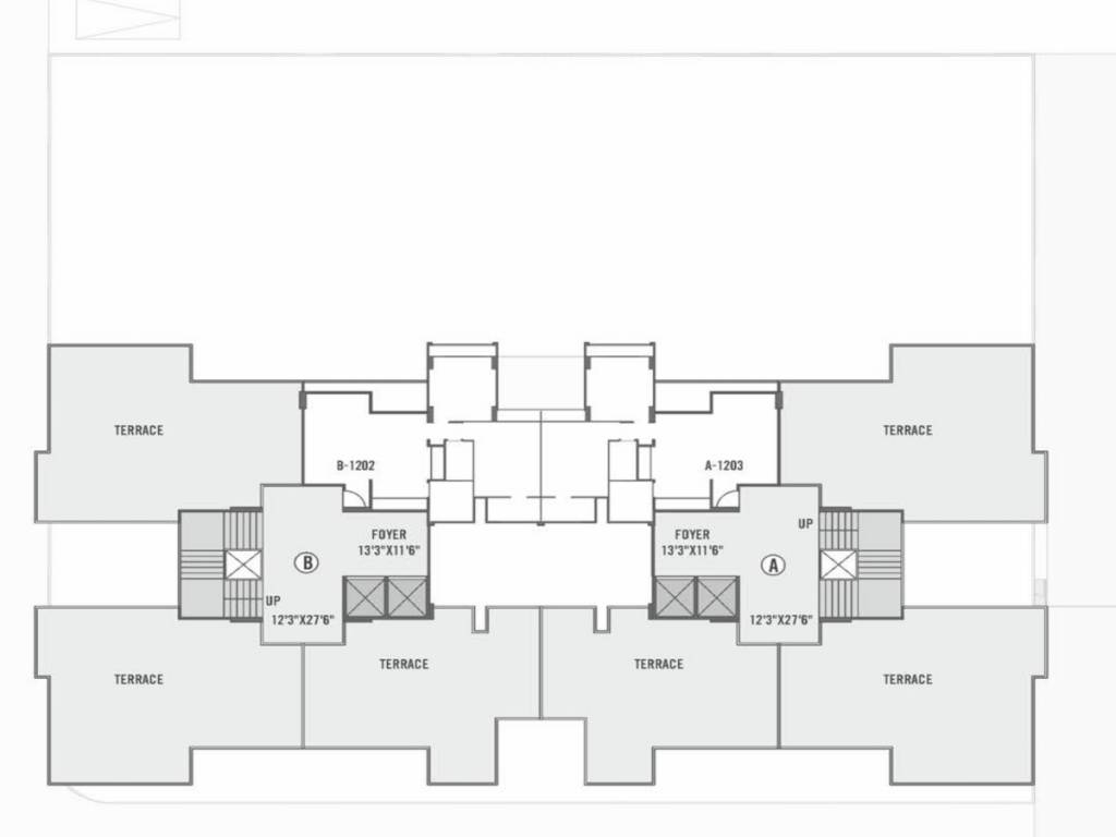  sky park Tower A & B Cluster Plan for 12th Floor