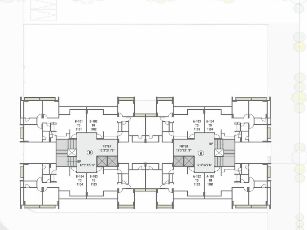  sky park Tower A & B Cluster Plan from 1st to 11th Floor