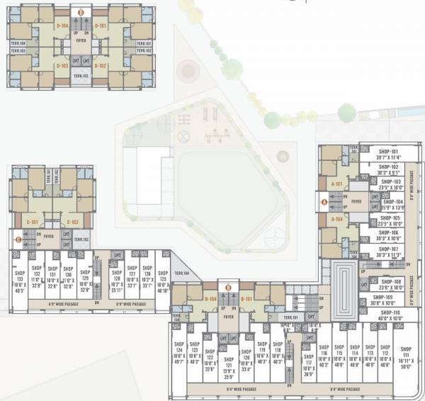  elanza Block A,B,C,D Cluster Plan For 1st Floor