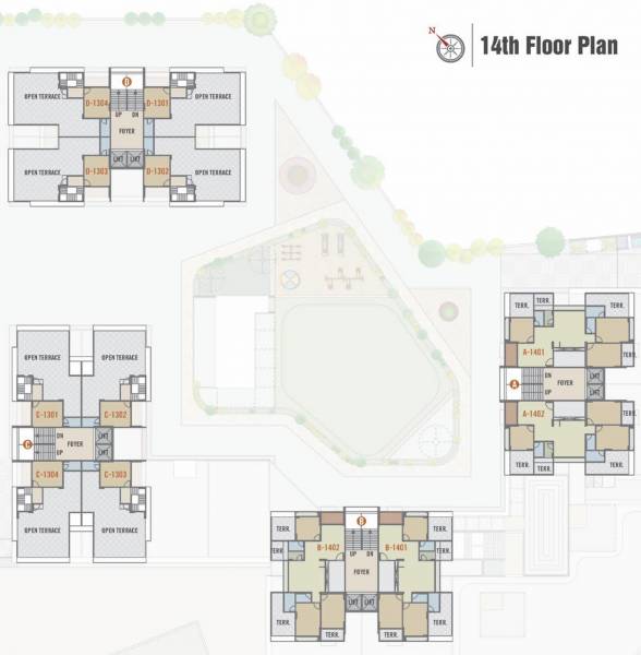  elanza Block A,B Cluster Plan for 14th Floor