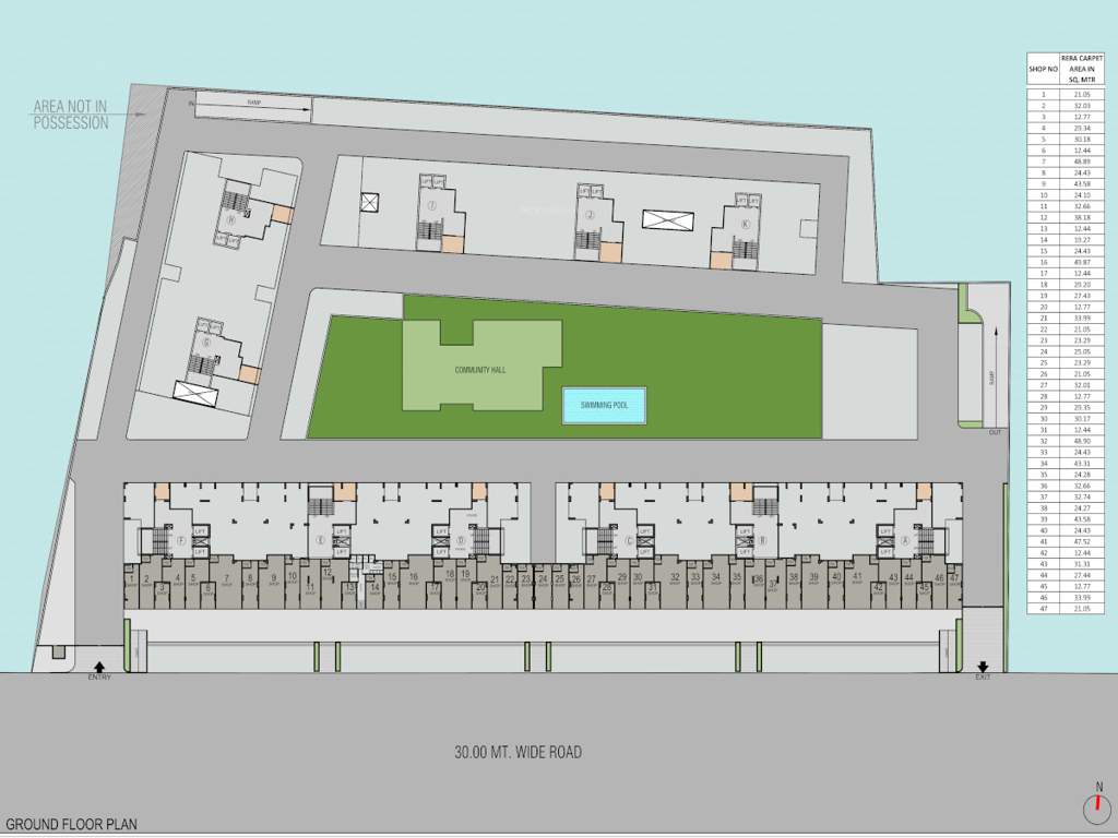  orchid valley Tower er A,B,C,D,E,F,G,H,I,J & KCluster Plan for ground Floor