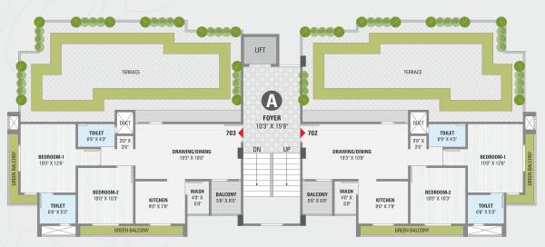 Block A Cluster Plan For 7th Floor residency Block A Cluster Plan For 7th Floor