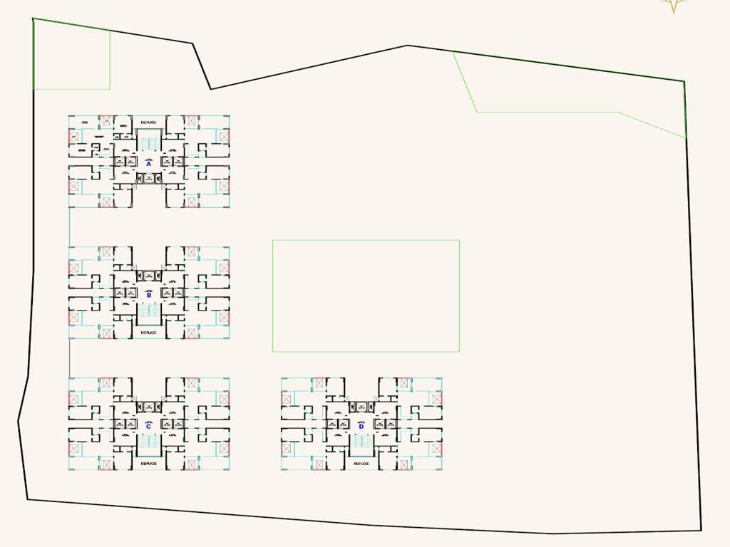  n k anantaya Tower A,b,C & D Cluster Plan from 10th to 13th Floor