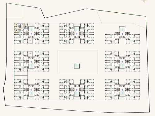  n-k-anantaya Tower A,B,C,D,E,F,G & H Cluster Plan for 1st Floor