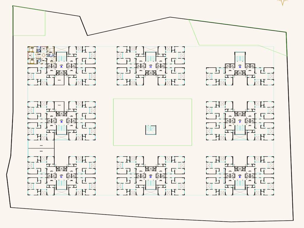  n k anantaya Tower A,B,C,D,E,F,G & H Cluster Plan for 1st Floor