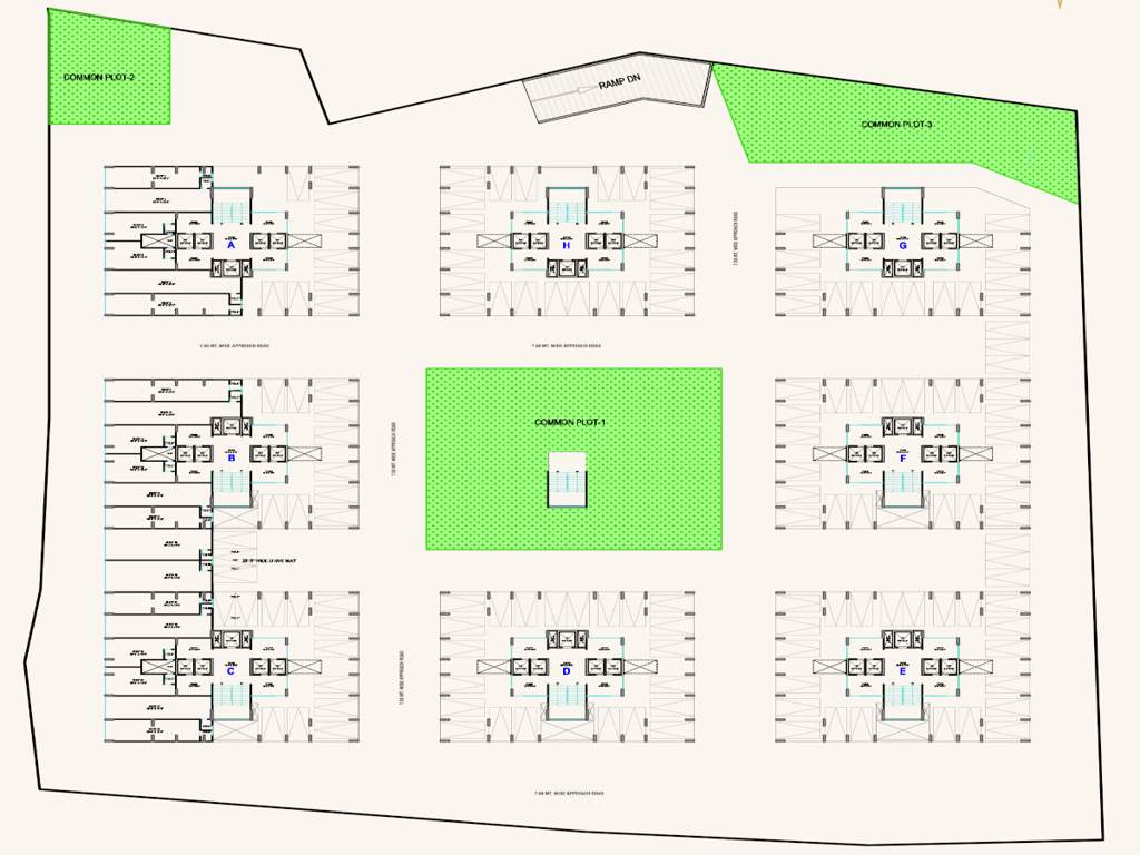  n k anantaya Tower A,B,C,D,E,F,G & H Cluster Plan for ground Floor