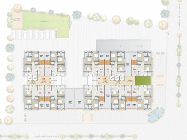  ananta Tower  A & B Cluster Plan for 1st Floor