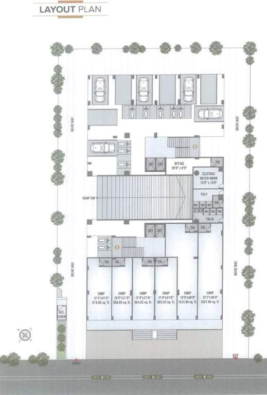  bhavya elegance Block A And Block B Cluster Plan for ground Floor