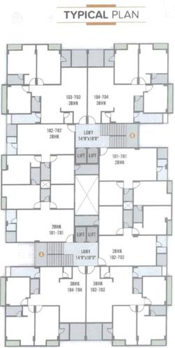  bhavya-elegance Block A And Block B Cluster Plan from 1st to 7th Floor