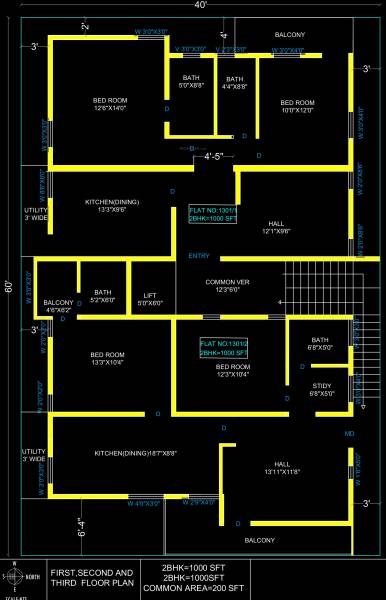  nammane Nammane Cluster Plan from 1st to 3rd Floor