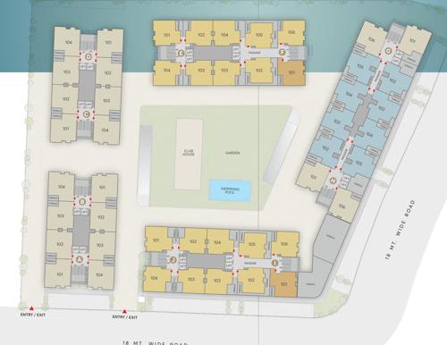 Block A,B,C,D,E,F,G,H,I,J Cluster Plan For 1st Floor orchid-blues Block A,B,C,D,E,F,G,H,I,J Cluster Plan For 1st Floor