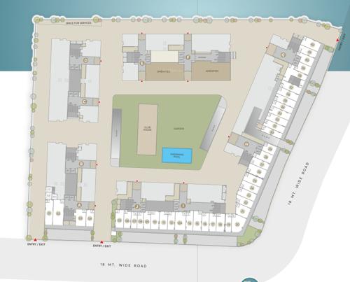 Block A,B,C,D,E,F,G,H,I,J Cluster Plan For Ground Floor orchid-blues Block A,B,C,D,E,F,G,H,I,J Cluster Plan For Ground Floor