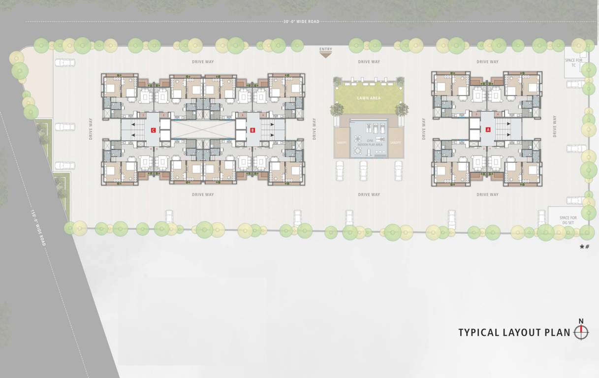  sakar Block A, Block B And Block C Cluster Plan from 1st to 13th Floor