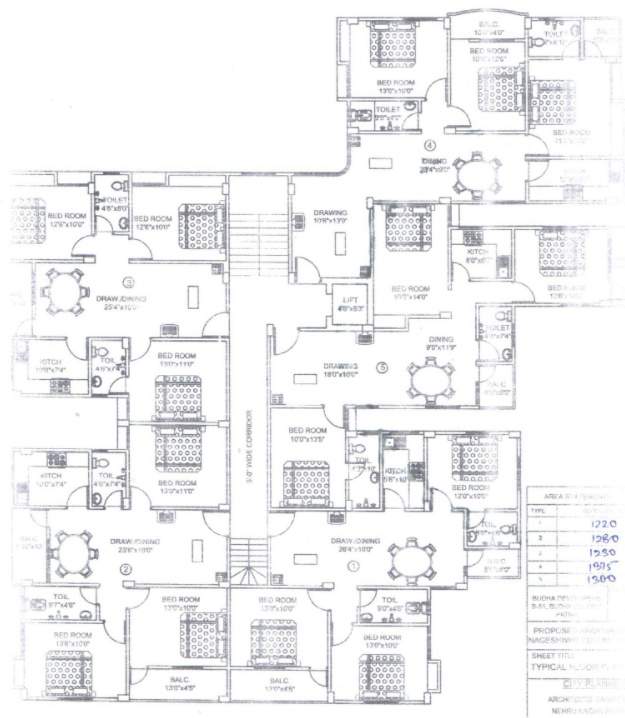kamla mani enclave Kamla Mani Enclave Cluster Plan from 1st to 5th Floor
