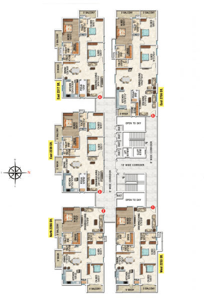  sai-vasudha BLOCK B Cluster Plan for Typical Floor