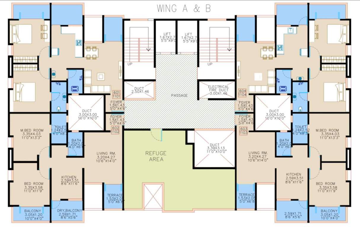  alley Alley Cluster Plan For 6th To 11th Floor