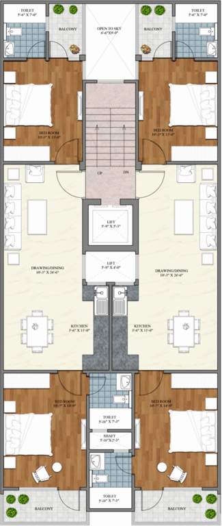  homes 2 Shree Shyam Homes 2 Cluster Plan from 1st to 4th Floor