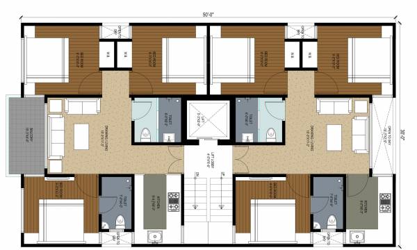  residency Residency Cluster Plan For Typical Floor