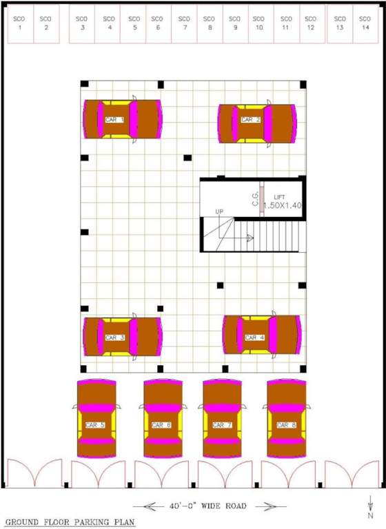  sona residency Sona Residency Cluster Plan for ground Floor