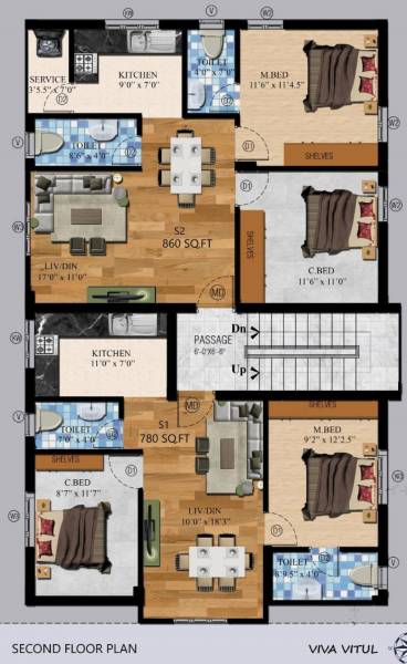  vitul Vitul Cluster Plan For 2nd Floor