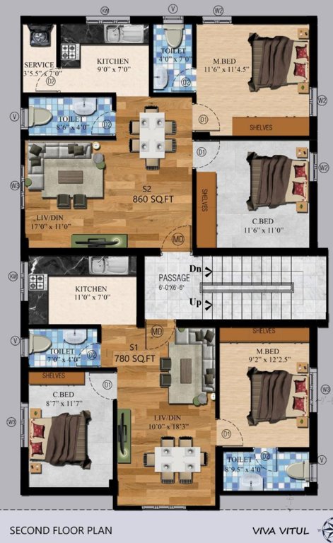  vitul Vitul Cluster Plan For 2nd Floor