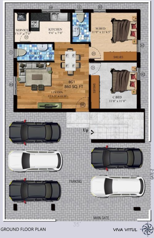  vitul Vitul Cluster Plan For Ground Floor