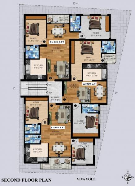  volt Viva Volt Cluster Plan for 2nd Floor