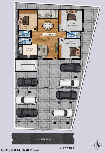  volt Viva Volt Cluster Plan for ground Floor