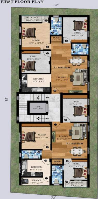  vivia Vivia Cluster Plan For 1st Floor