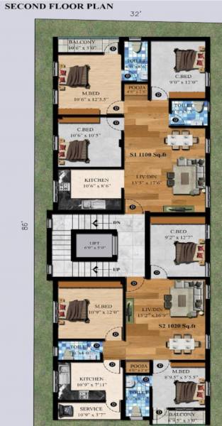  vivia Vivia Cluster Plan For 2nd Floor