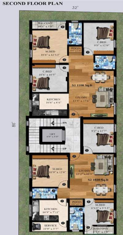  vivia Vivia Cluster Plan For 2nd Floor