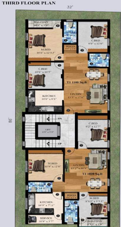 vivia Vivia Cluster Plan For 3rd Floor
