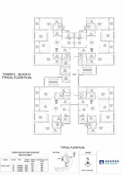  park-heights-phase-1 Tower D Typical Cluster Plan