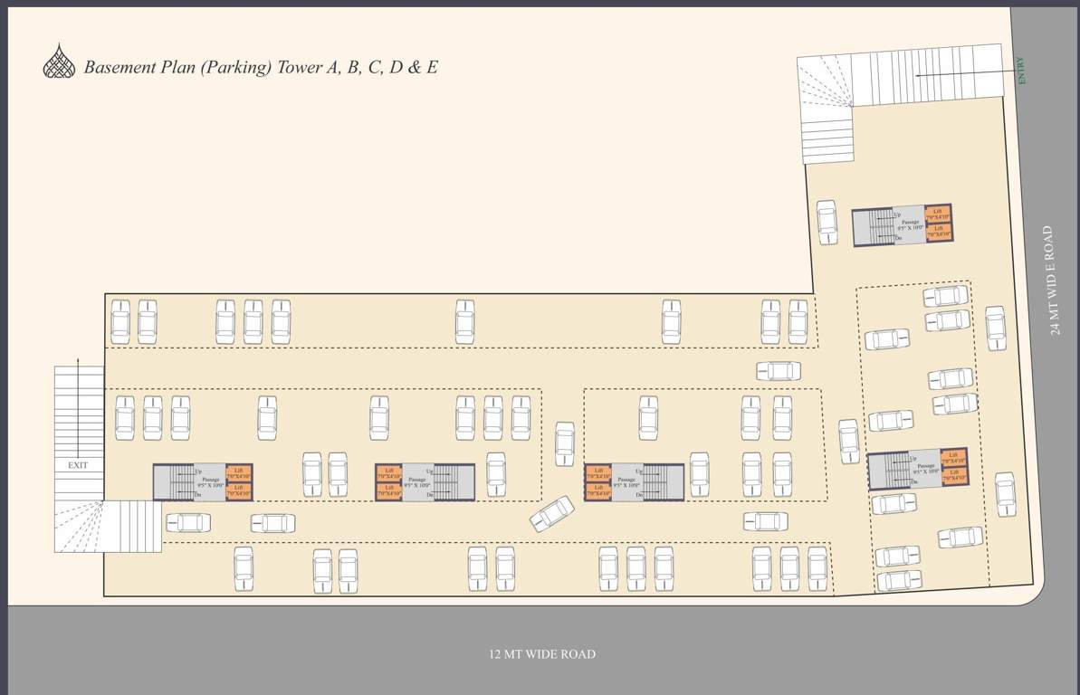  al makkah towers A Cluster Plan for  1th Floor
