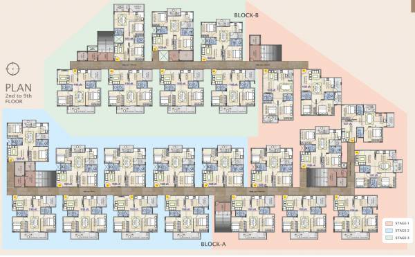  kaira Cluster Plan from 1st to 9th Floor