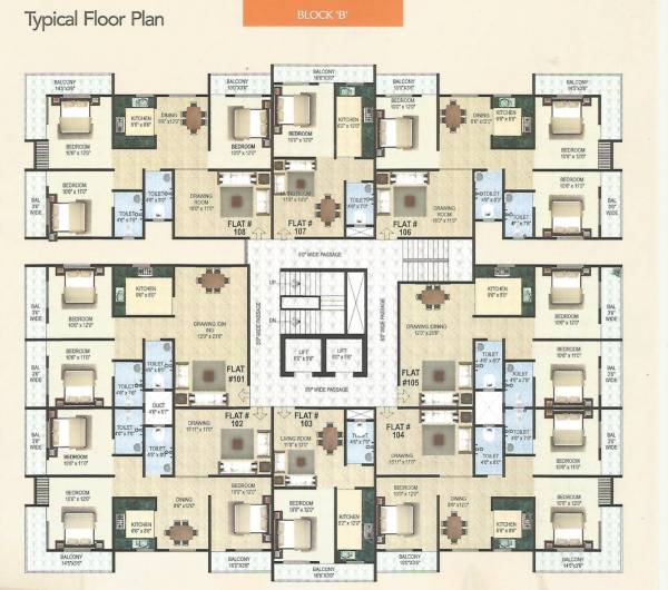 ramanand-enclave Block B Cluster Plan for 1st Floor