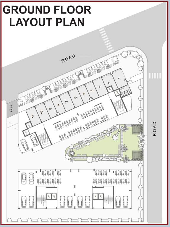  rehmat residency Block A, Block B, Block C And Block D Cluster Plan for ground Floor